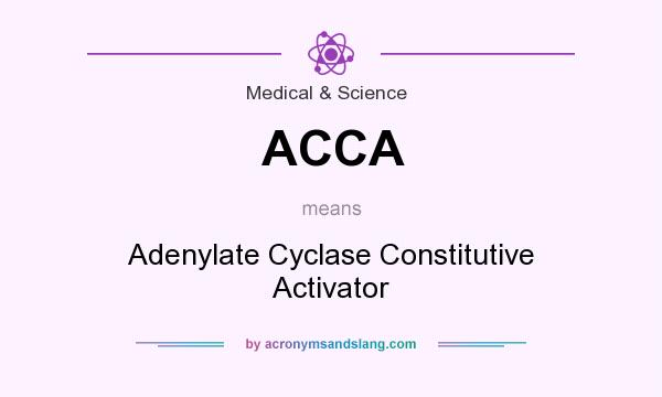 What does ACCA mean? It stands for Adenylate Cyclase Constitutive Activator