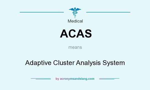 What does ACAS mean? It stands for Adaptive Cluster Analysis System