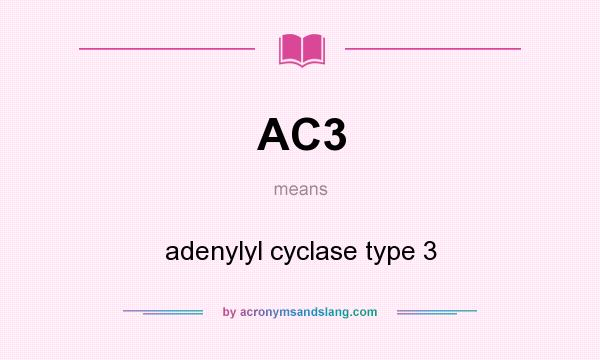 What does AC3 mean? It stands for adenylyl cyclase type 3