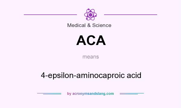 What does ACA mean? It stands for 4-epsilon-aminocaproic acid