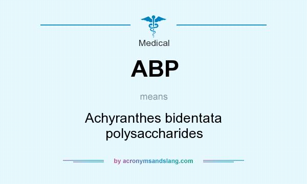 What does ABP mean? It stands for Achyranthes bidentata polysaccharides