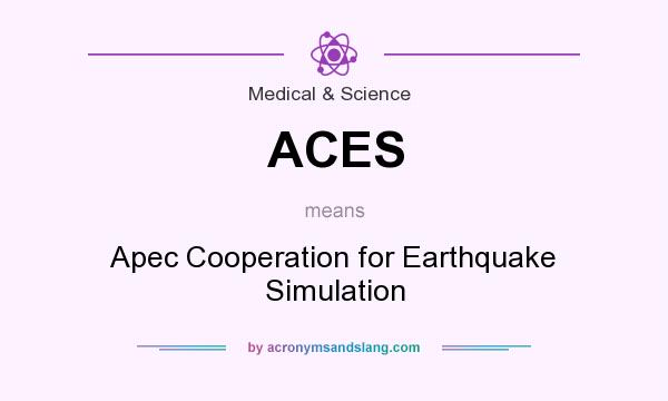 What does ACES mean? It stands for Apec Cooperation for Earthquake Simulation