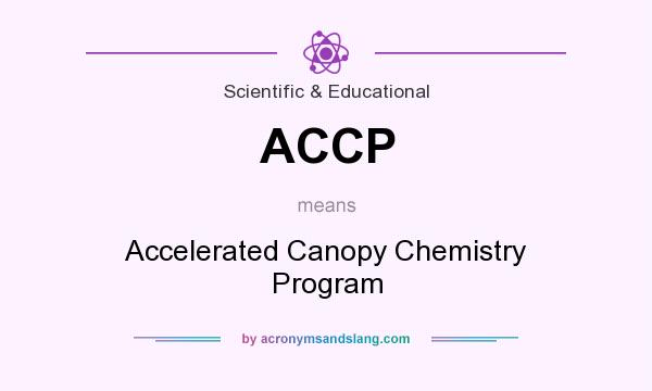 What does ACCP mean? It stands for Accelerated Canopy Chemistry Program