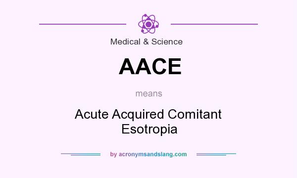 What does AACE mean? It stands for Acute Acquired Comitant Esotropia