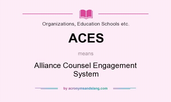 What does ACES mean? It stands for Alliance Counsel Engagement System