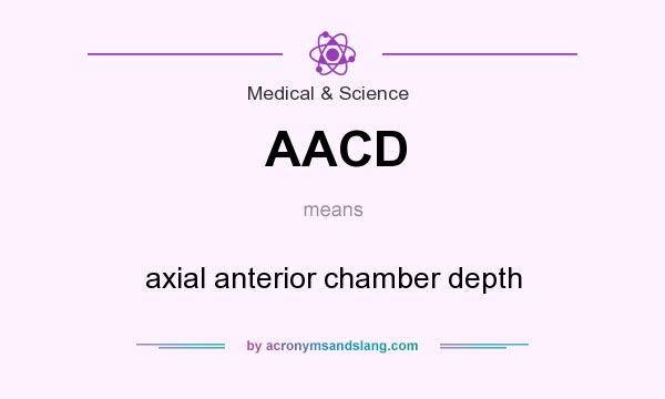 What does AACD mean? It stands for axial anterior chamber depth