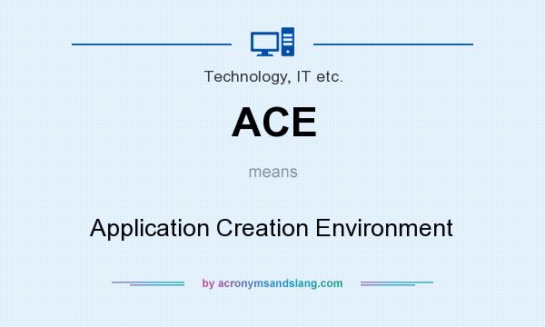 What does ACE mean? It stands for Application Creation Environment