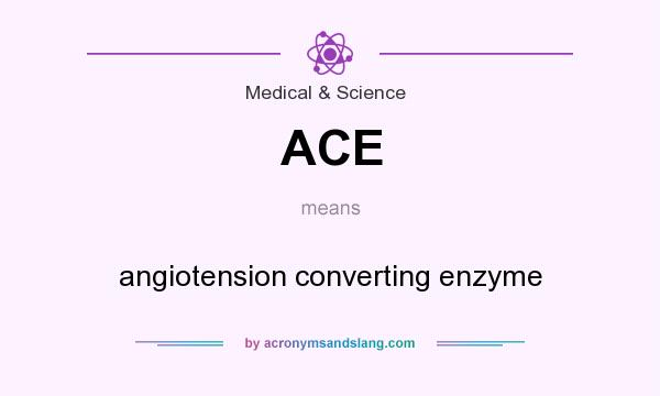 What does ACE mean? It stands for angiotension converting enzyme