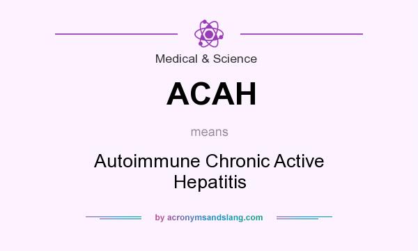 What does ACAH mean? It stands for Autoimmune Chronic Active Hepatitis