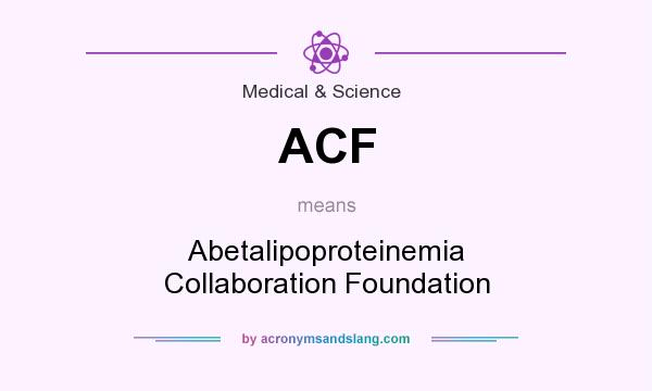 What does ACF mean? It stands for Abetalipoproteinemia Collaboration Foundation