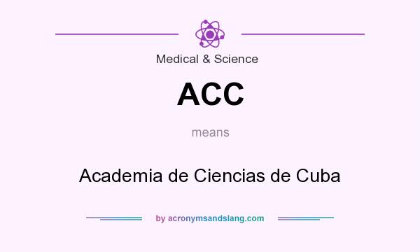 What does ACC mean? It stands for Academia de Ciencias de Cuba