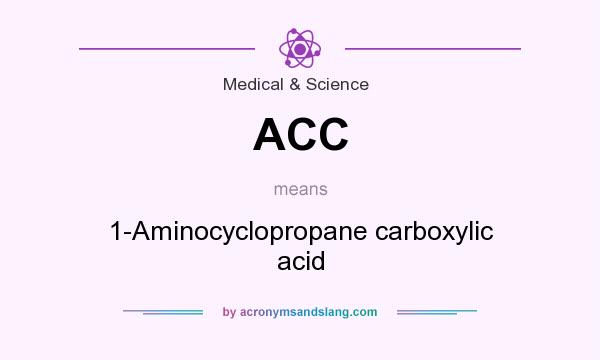 What does ACC mean? It stands for 1-Aminocyclopropane carboxylic acid