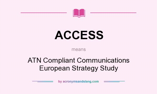 What does ACCESS mean? It stands for ATN Compliant Communications European Strategy Study