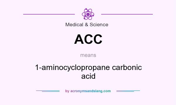 What does ACC mean? It stands for 1-aminocyclopropane carbonic acid