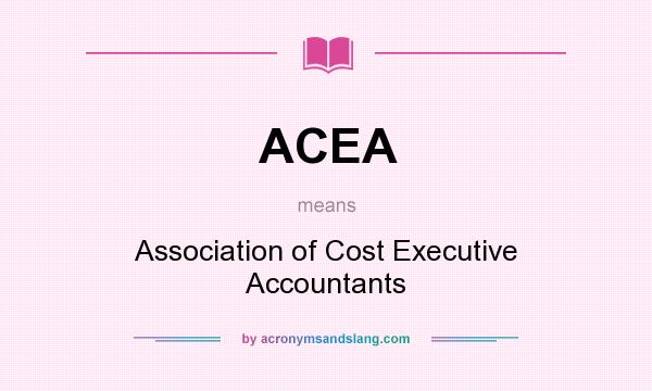 What does ACEA mean? It stands for Association of Cost Executive Accountants