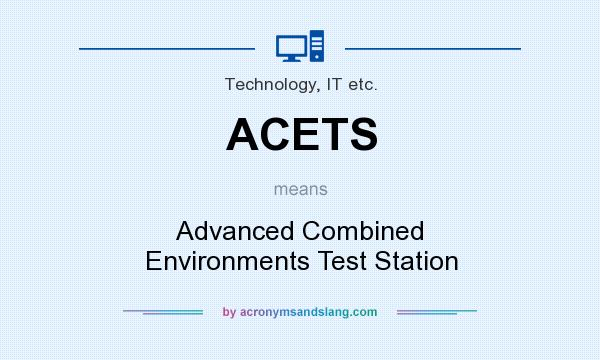 What does ACETS mean? It stands for Advanced Combined Environments Test Station