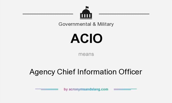 What does ACIO mean? It stands for Agency Chief Information Officer