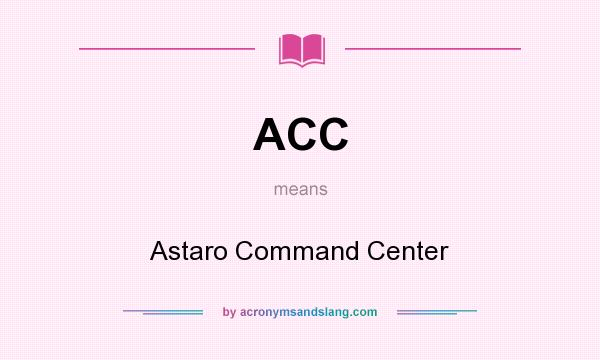 What does ACC mean? It stands for Astaro Command Center