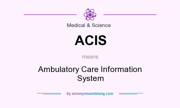 What does ACIS mean? It stands for Ambulatory Care Information System