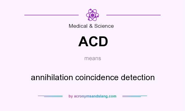 What does ACD mean? It stands for annihilation coincidence detection