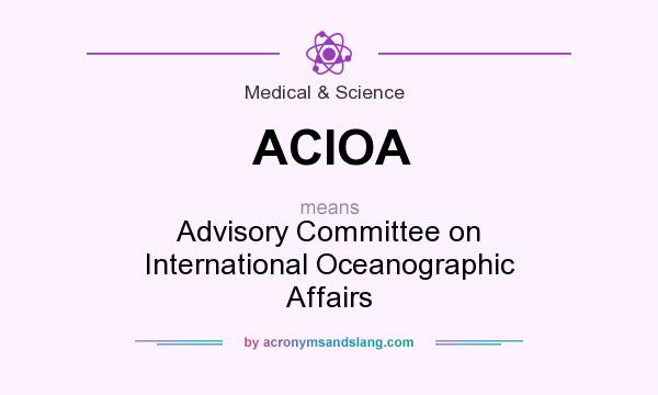 What does ACIOA mean? It stands for Advisory Committee on International Oceanographic Affairs
