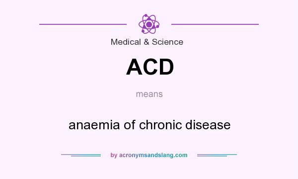 What does ACD mean? It stands for anaemia of chronic disease
