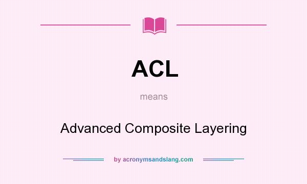 What does ACL mean? It stands for Advanced Composite Layering