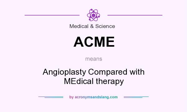 What does ACME mean? It stands for Angioplasty Compared with MEdical therapy