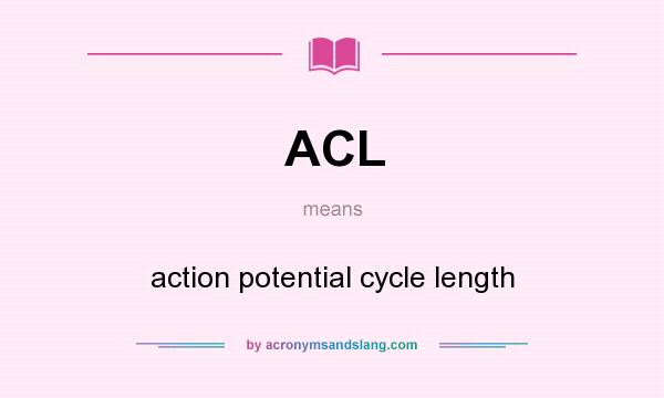 What does ACL mean? It stands for action potential cycle length