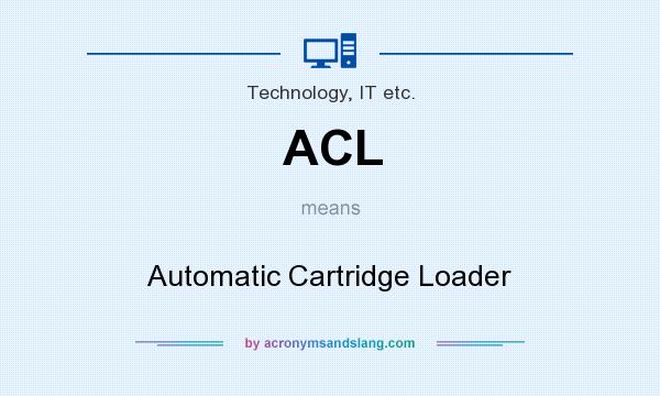 What does ACL mean? It stands for Automatic Cartridge Loader