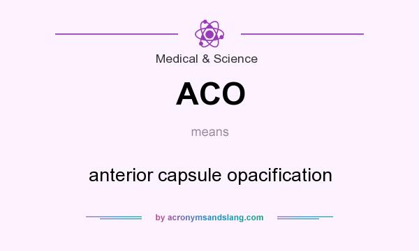 What does ACO mean? It stands for anterior capsule opacification