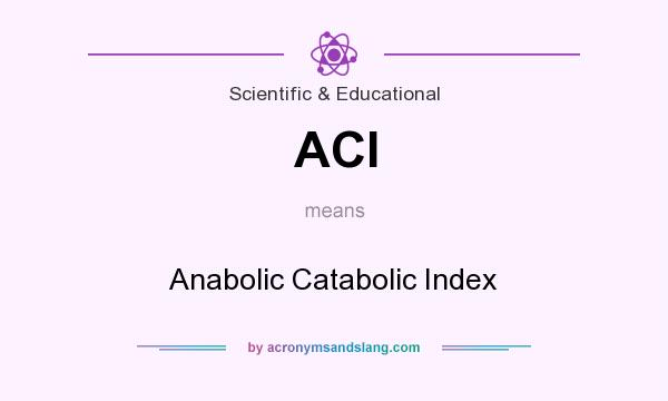 What does ACI mean? It stands for Anabolic Catabolic Index