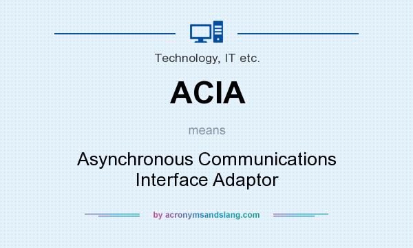 What does ACIA mean? It stands for Asynchronous Communications Interface Adaptor