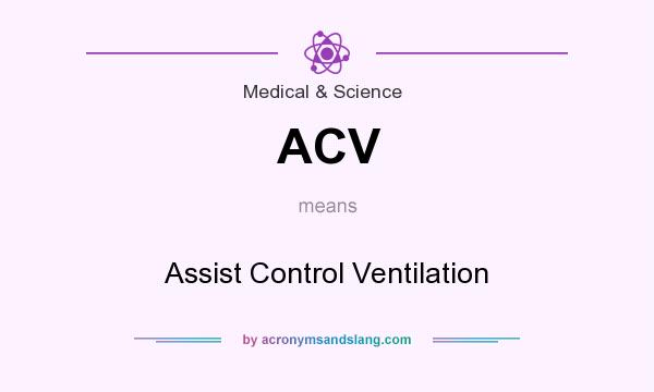 What does ACV mean? It stands for Assist Control Ventilation