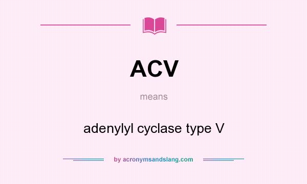 What does ACV mean? It stands for adenylyl cyclase type V