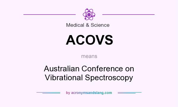 What does ACOVS mean? It stands for Australian Conference on Vibrational Spectroscopy