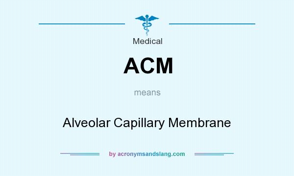 What does ACM mean? It stands for Alveolar Capillary Membrane