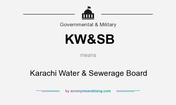 What does KW&SB mean? It stands for Karachi Water & Sewerage Board