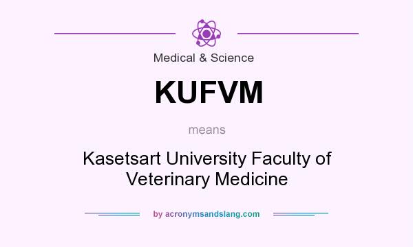 What does KUFVM mean? It stands for Kasetsart University Faculty of Veterinary Medicine
