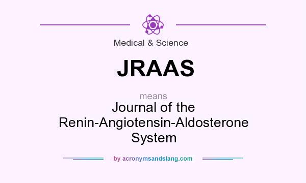 What does JRAAS mean? It stands for Journal of the Renin-Angiotensin-Aldosterone System