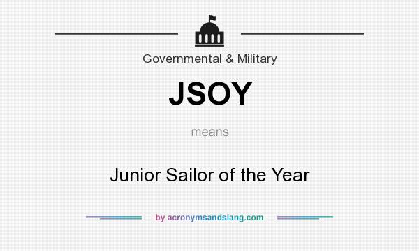 What does JSOY mean? It stands for Junior Sailor of the Year