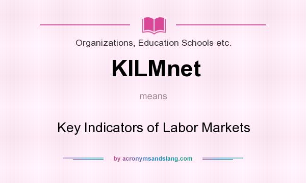 What does KILMnet mean? It stands for Key Indicators of Labor Markets