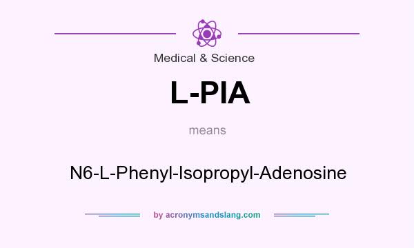 What does L-PIA mean? It stands for N6-L-Phenyl-Isopropyl-Adenosine