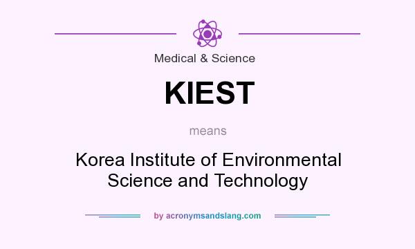 What does KIEST mean? It stands for Korea Institute of Environmental Science and Technology