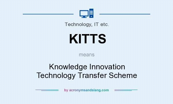 What does KITTS mean? It stands for Knowledge Innovation Technology Transfer Scheme