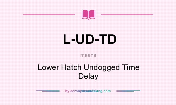 What does L-UD-TD mean? It stands for Lower Hatch Undogged Time Delay