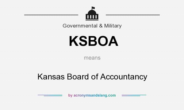 What does KSBOA mean? It stands for Kansas Board of Accountancy