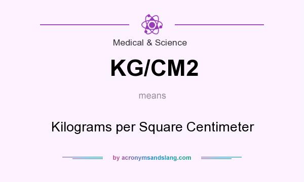 What does KG/CM2 mean? It stands for Kilograms per Square Centimeter