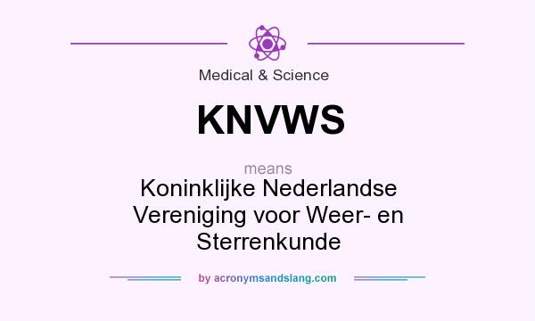 What does KNVWS mean? It stands for Koninklijke Nederlandse Vereniging voor Weer- en Sterrenkunde