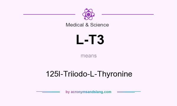What does L-T3 mean? It stands for 125I-Triiodo-L-Thyronine